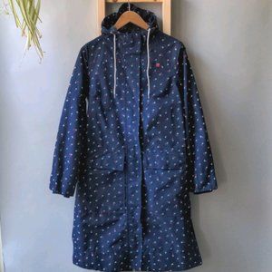 Women's Danefae Navy Blue Ditst Floral Print Danish Raincoat Waterproof